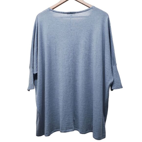 EILEEN FISHER Merino Wool Boat Neck Blouse in Size M - Picture 2 of 7